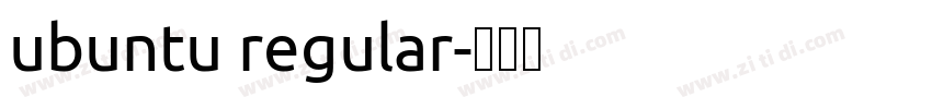 ubuntu regular字体转换